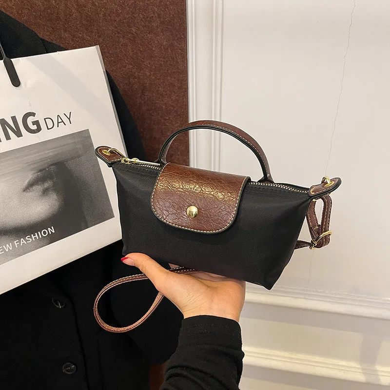 Longchamp-Inspired Contrast Color Mini Tote Bag