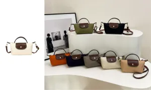 Longchamp-Inspired Contrast Color Mini Tote Bag