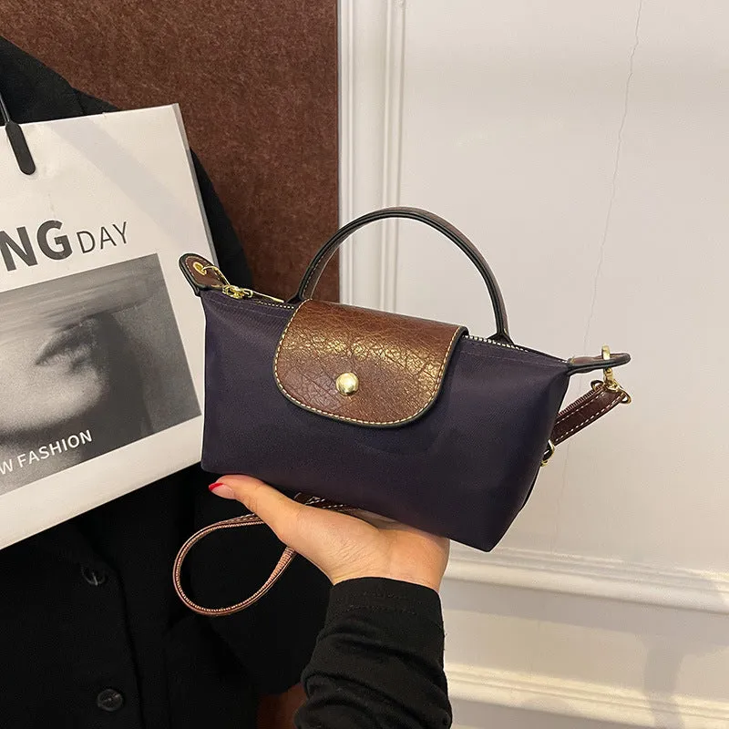 Longchamp-Inspired Contrast Color Mini Tote Bag