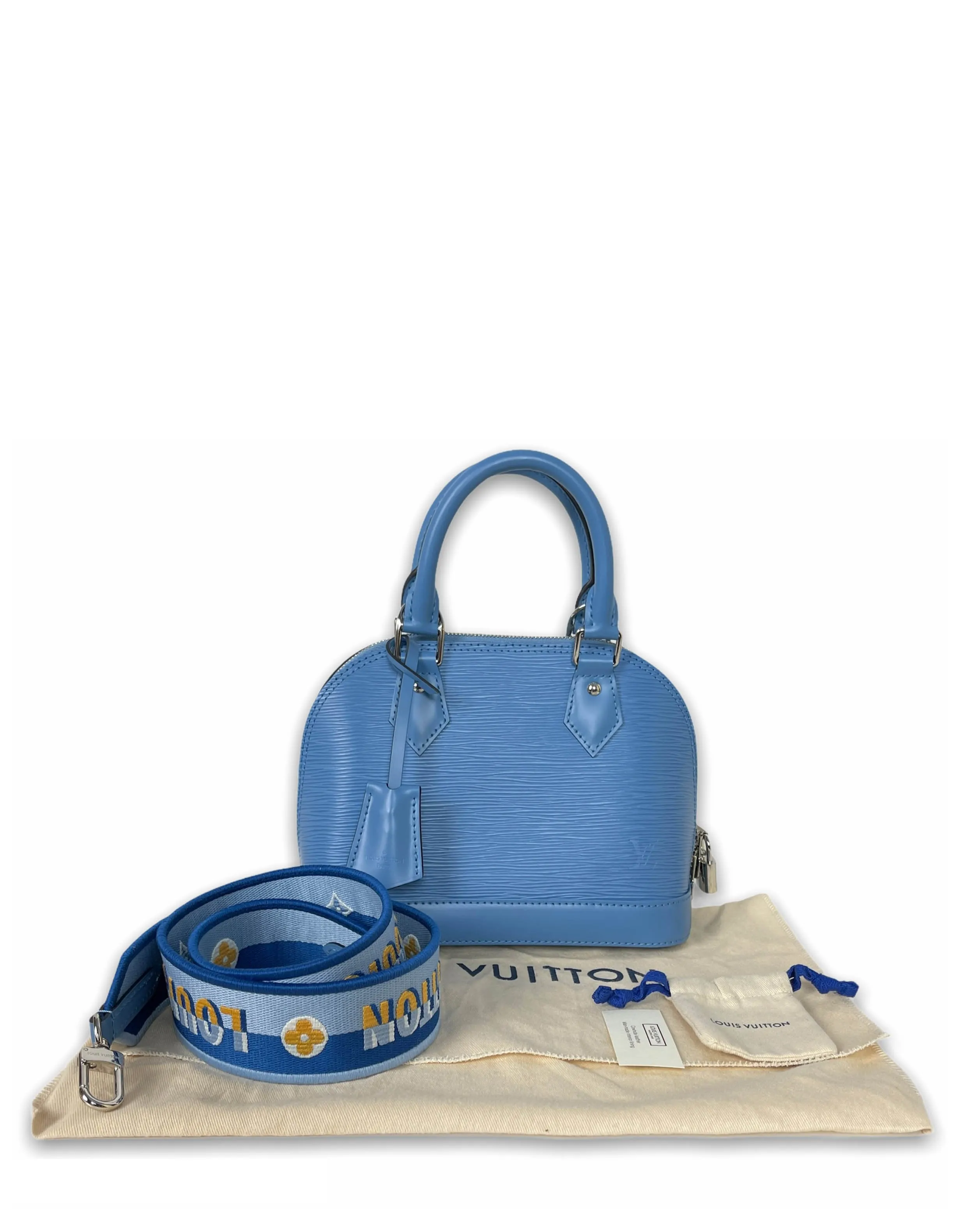 Louis Vuitton Bleuet Blue Epi Jacquard Alma BB Crossbody Bag