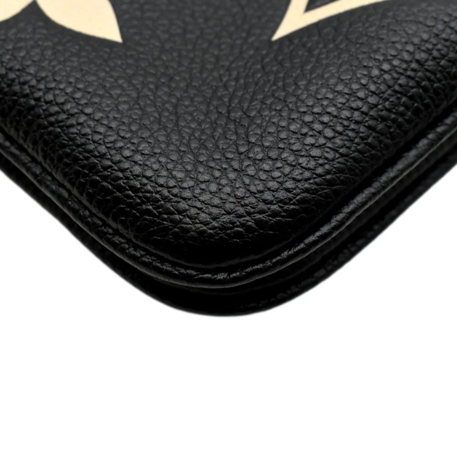 LOUIS VUITTON Double Zip Pochette Monogram Empreinte Crossbody Bag Bicolor
