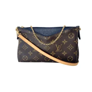 Louis Vuitton Monogram Navy Pallas Clutch Crossbody