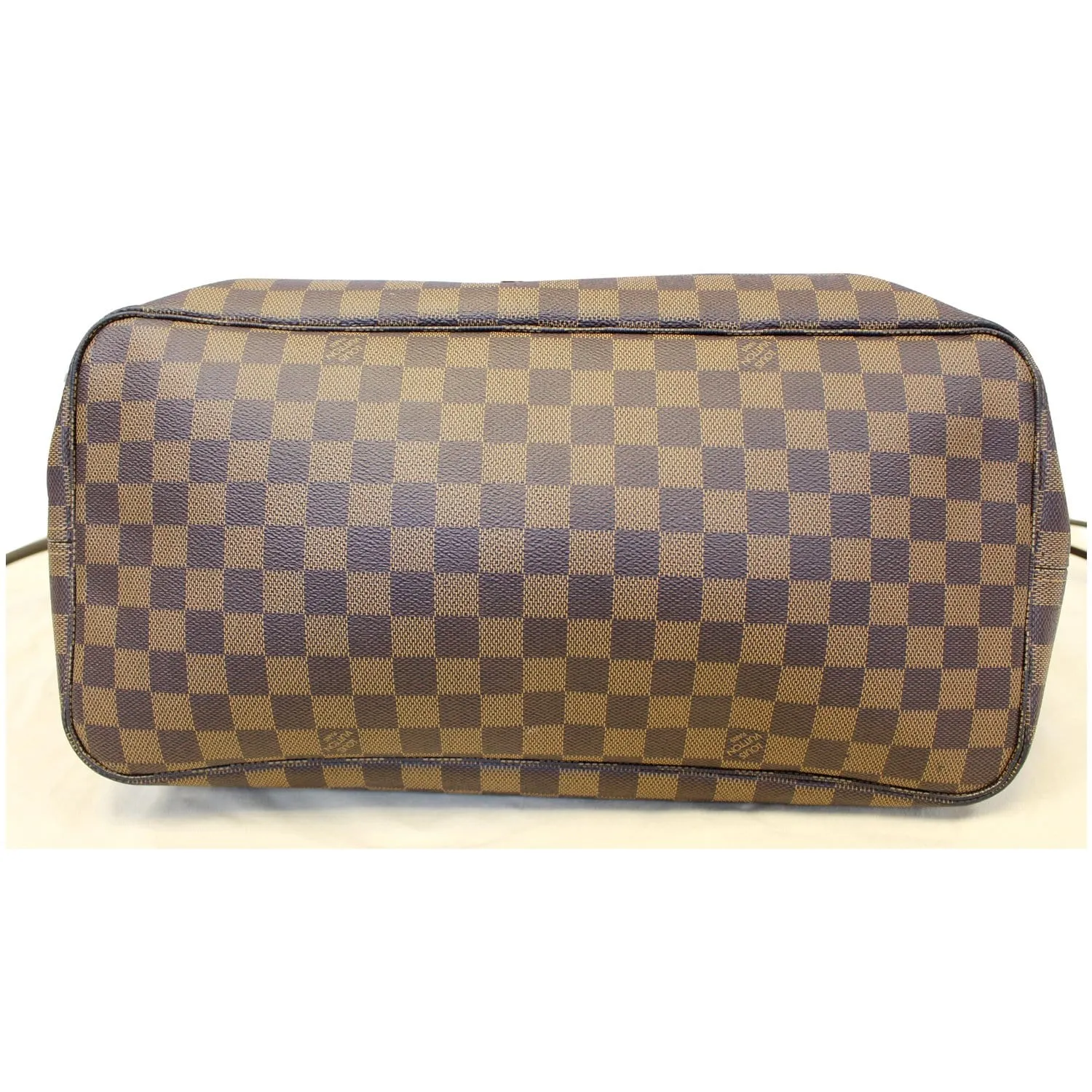 LOUIS VUITTON Neverfull GM Damier Ebene Tote Shoulder Bag Brown