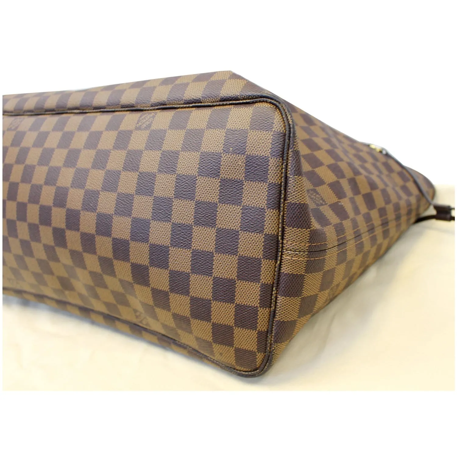 LOUIS VUITTON Neverfull GM Damier Ebene Tote Shoulder Bag Brown