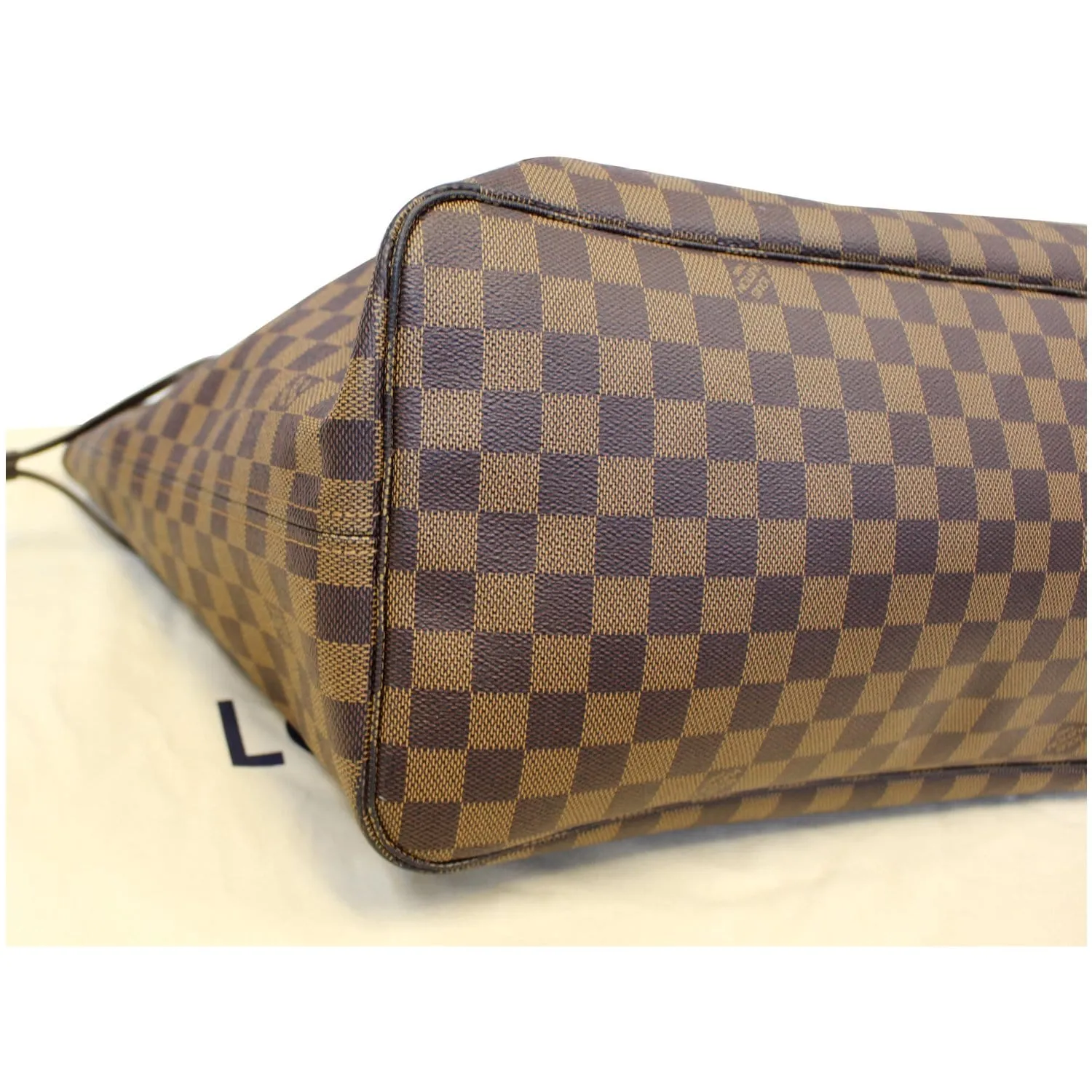 LOUIS VUITTON Neverfull GM Damier Ebene Tote Shoulder Bag Brown
