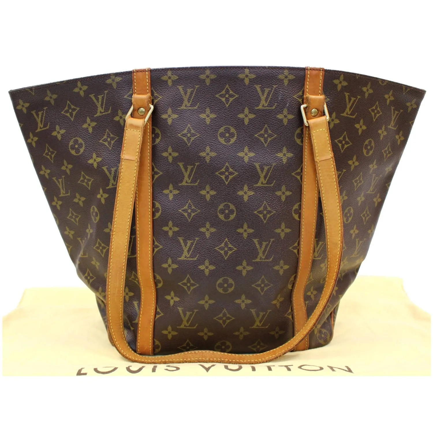 LOUIS VUITTON Sac Shopping Monogram Canvas Tote Bag Brown