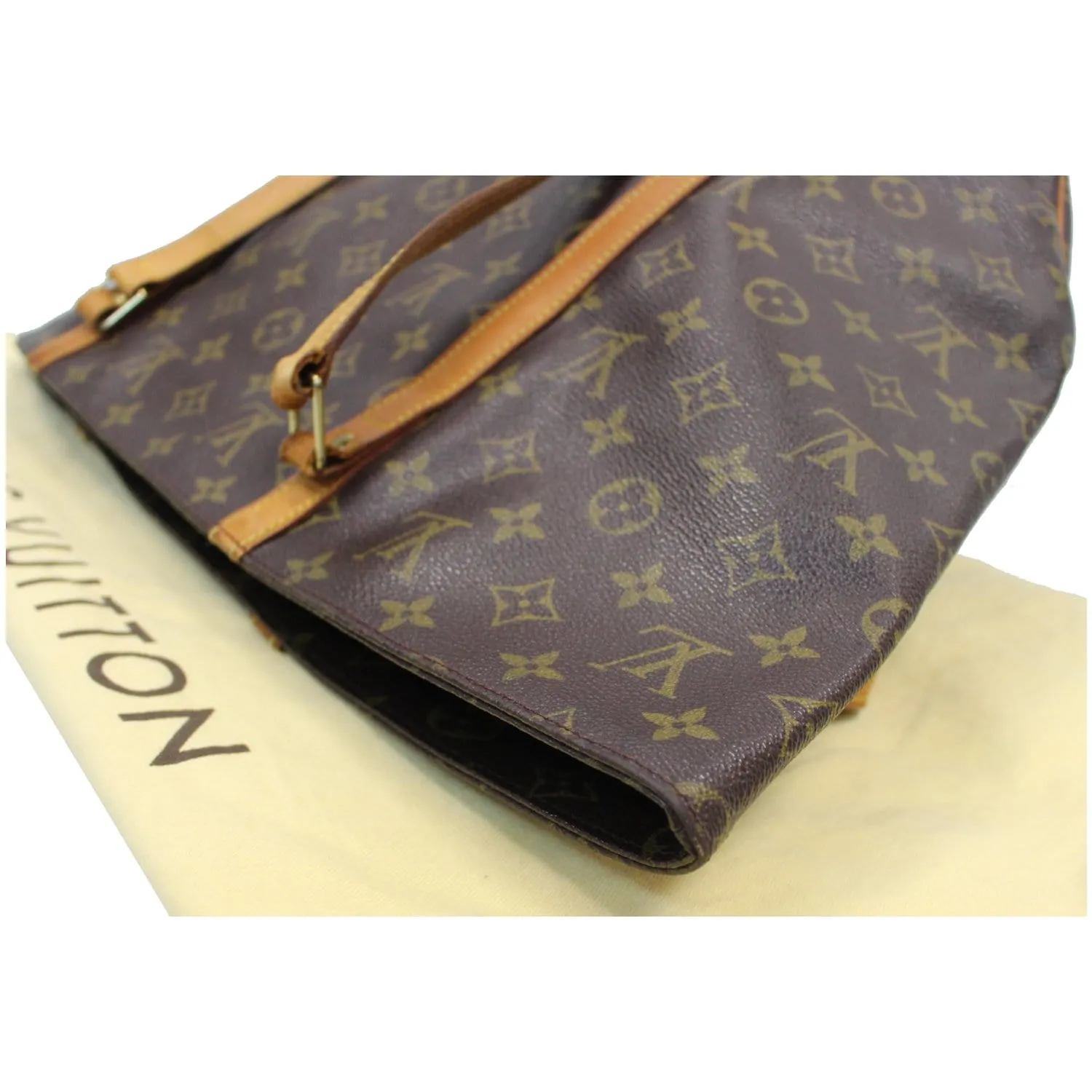 LOUIS VUITTON Sac Shopping Monogram Canvas Tote Bag Brown
