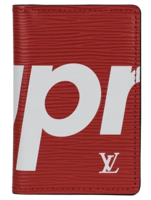 Louis Vuitton x Supreme Pocket Organizer Epi Red