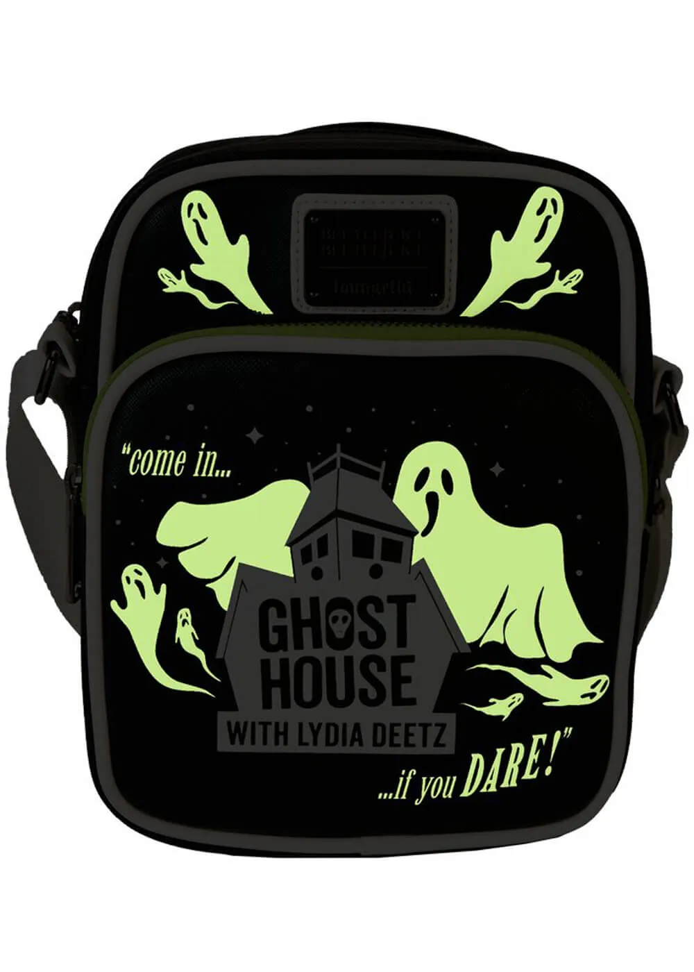 Loungefly Beetlejuice 2 Ghost House Crossbody Bag Black