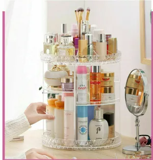 Luxury Makeup Cosmetic Rack Holder 360 Degree Rotating Organizer
