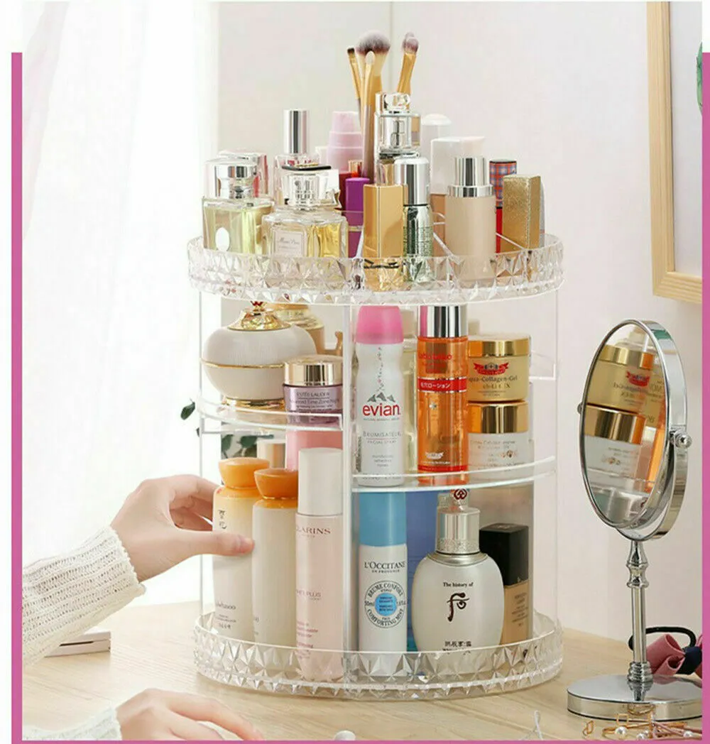 Luxury Makeup Cosmetic Rack Holder 360 Degree Rotating Organizer