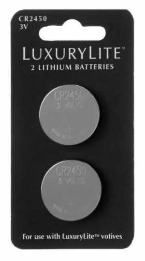 Luxurylite Lithium Batteries. -Coin Round Batteries