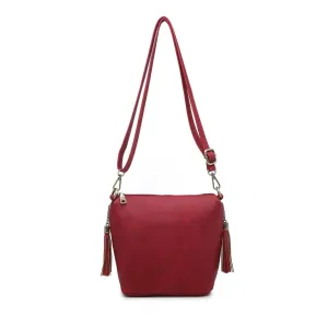 Madison Crossbody in Wine Red