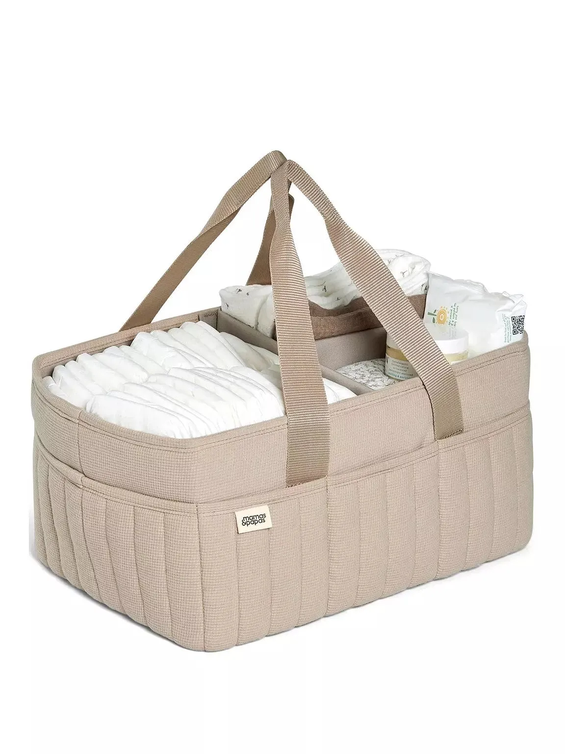 Mamas & Papas Nappy Caddy - Neutral Waffle