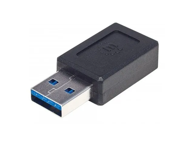 Manhattan 354653 Adaptador Usb A Macho Usb C Hembra, Negro