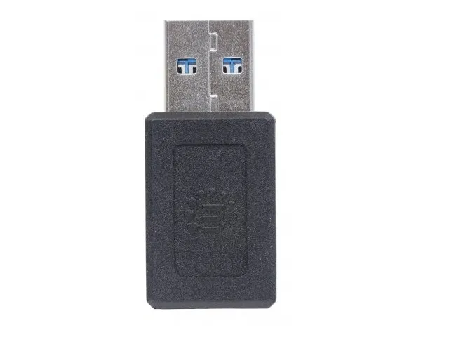 Manhattan 354653 Adaptador Usb A Macho Usb C Hembra, Negro