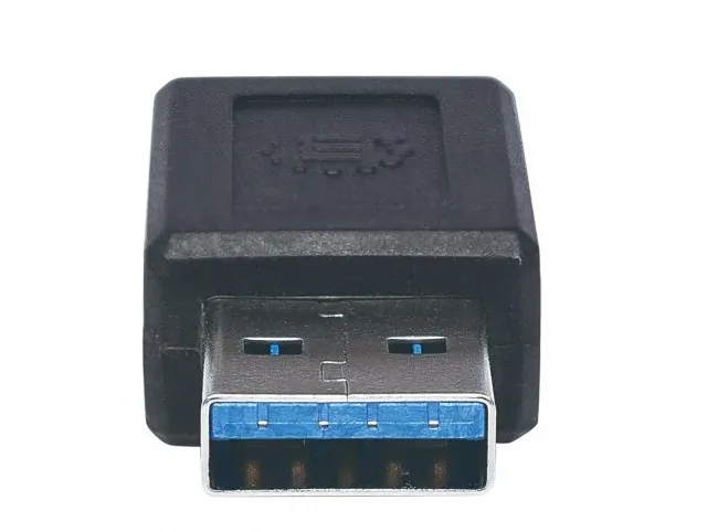 Manhattan 354653 Adaptador Usb A Macho Usb C Hembra, Negro