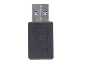 Manhattan 354653 Adaptador Usb A Macho Usb C Hembra, Negro