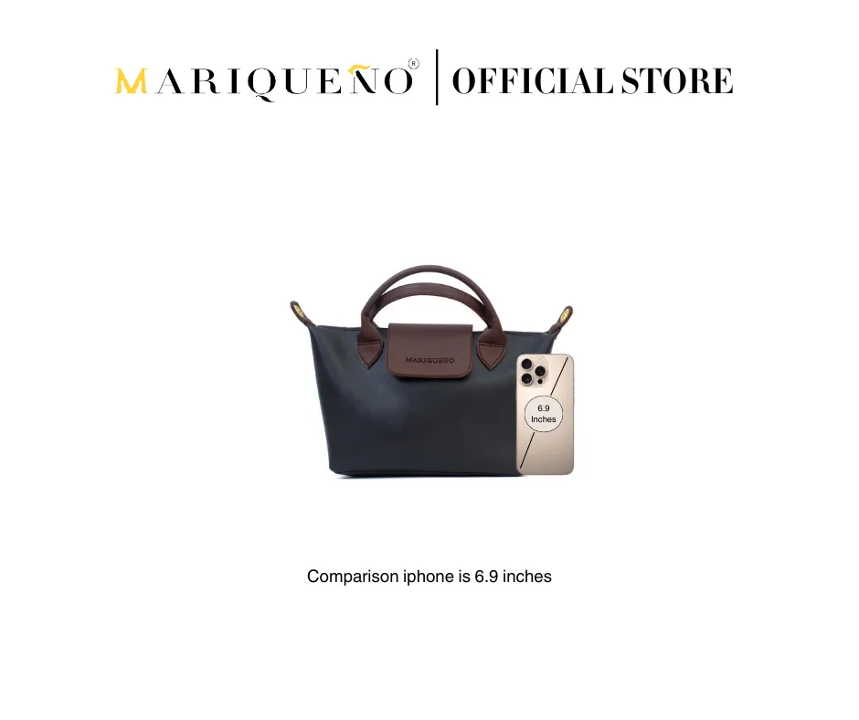 MARTHA Leather Tote Top Handle Sling Bag in Black