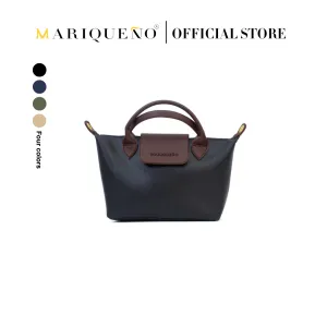 MARTHA Leather Tote Top Handle Sling Bag in Black