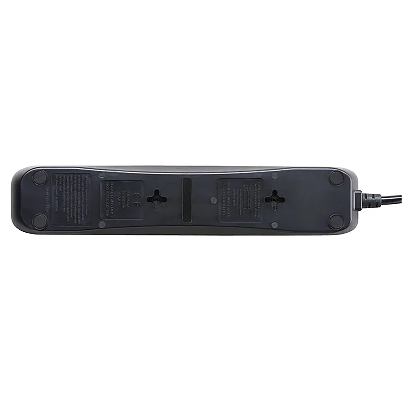 Masterplug SRGLSU42PB 4 Socket 2m 13A   2xUSB Switched Surge Extension Lead Gloss Black