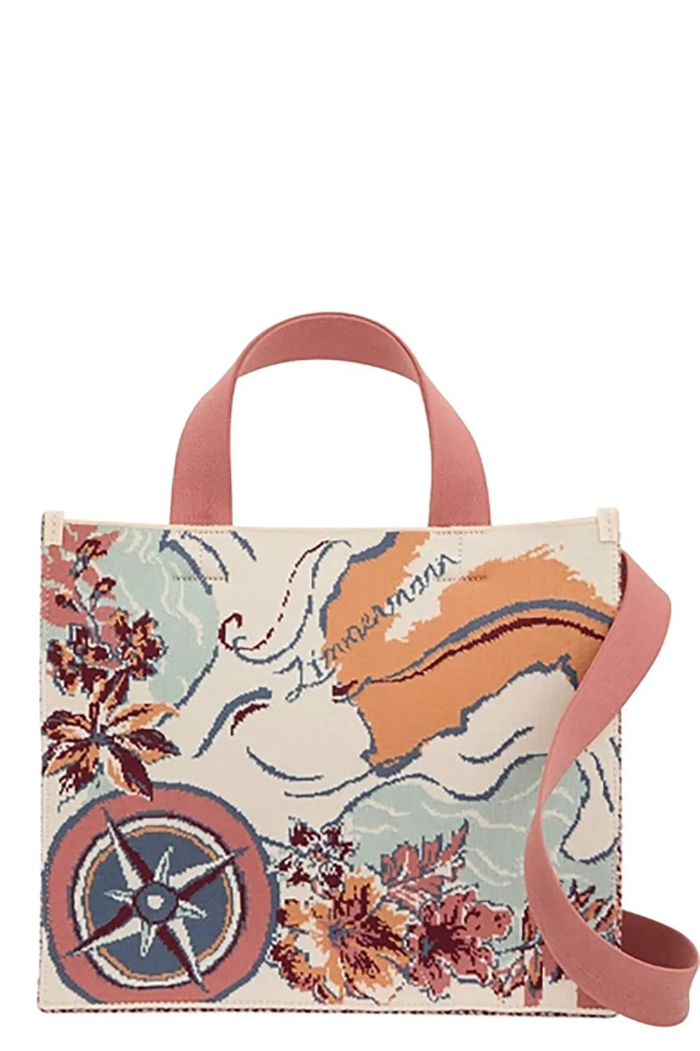 Medium Jacquard Tote in Nautical Map