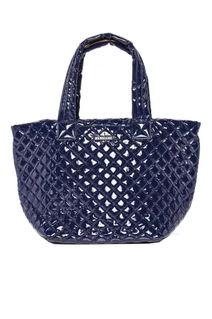 Medium Metro Deluxe Navy Lacquer Tote