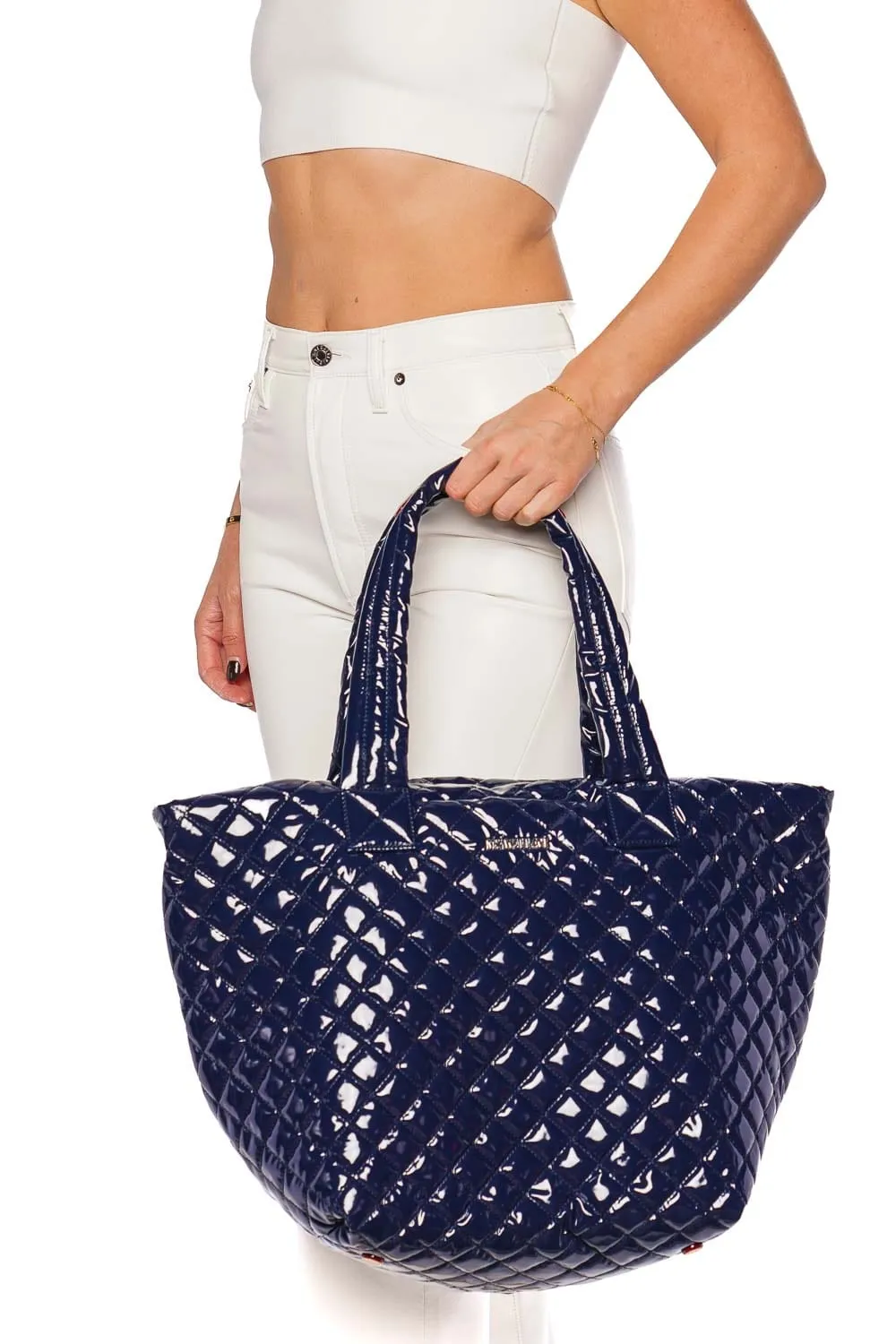 Medium Metro Deluxe Navy Lacquer Tote