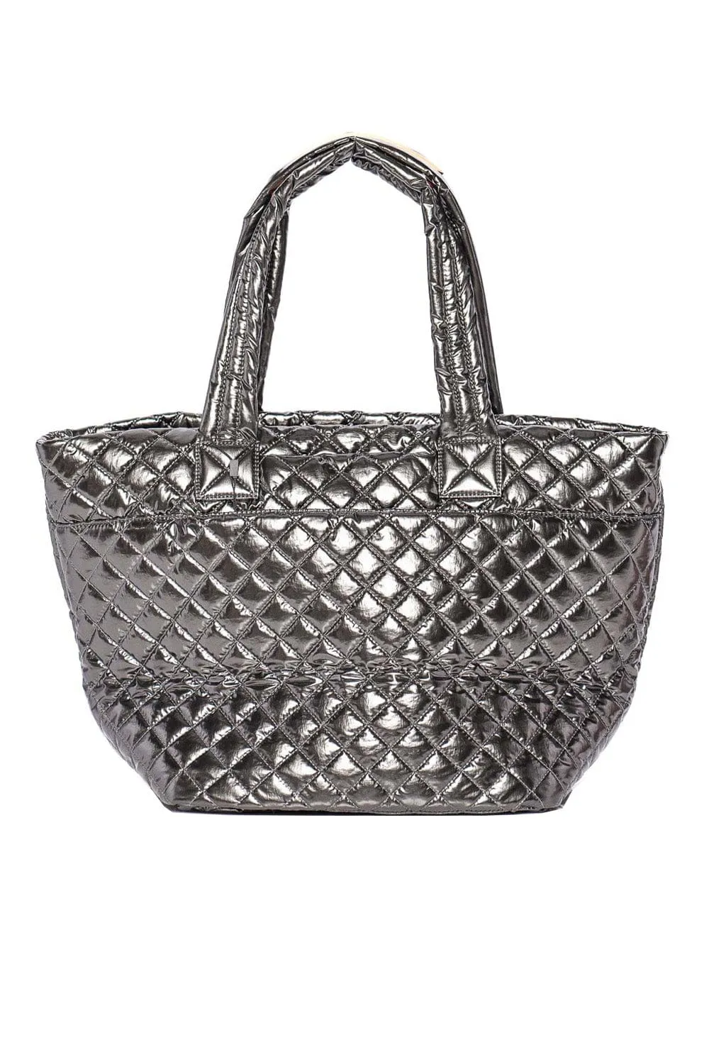 Medium Metro Pewter Metallic Tote