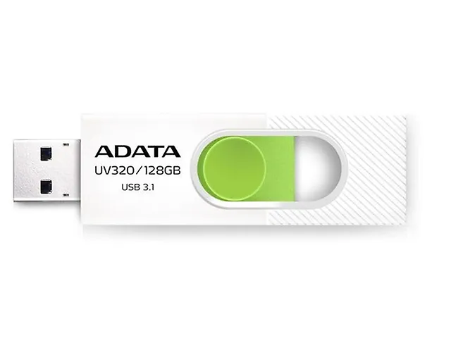 Memoria Usb Adata Uv320, 16 Gb, Usb 3.1, Blanco / Verde