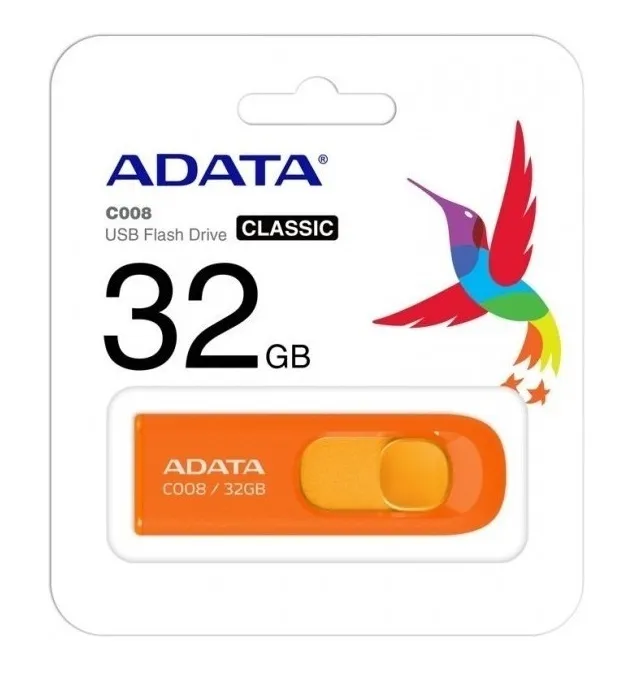 Memoria Usb Flash Adata C008 32 Gb 2.0 Color Naranja