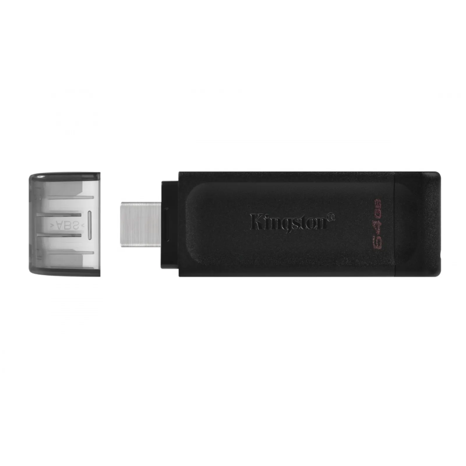 Memoria USB Kingston DataTraveler 70, 64GB, USB-C 3.2, Negro