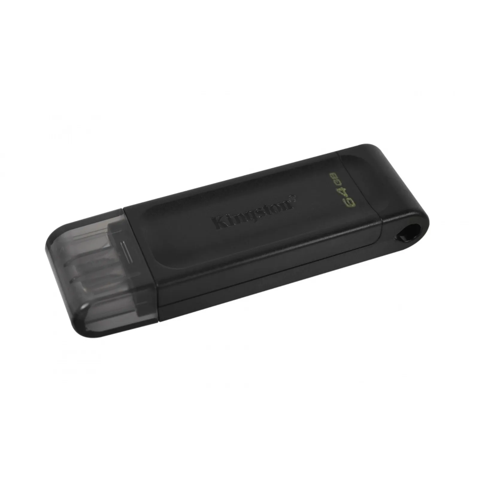 Memoria USB Kingston DataTraveler 70, 64GB, USB-C 3.2, Negro