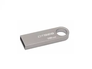 Memoria USB Kingston DataTraveler SE9, 16GB, USB 2.0, Plata