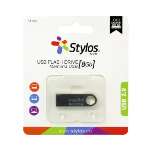 Memoria Usb Stylos Stmusb1 B 8 Gb Flash Color Plata