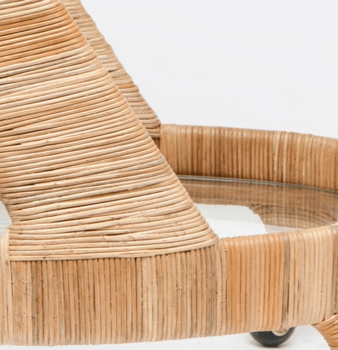 Mendocino Rattan Bar Cart