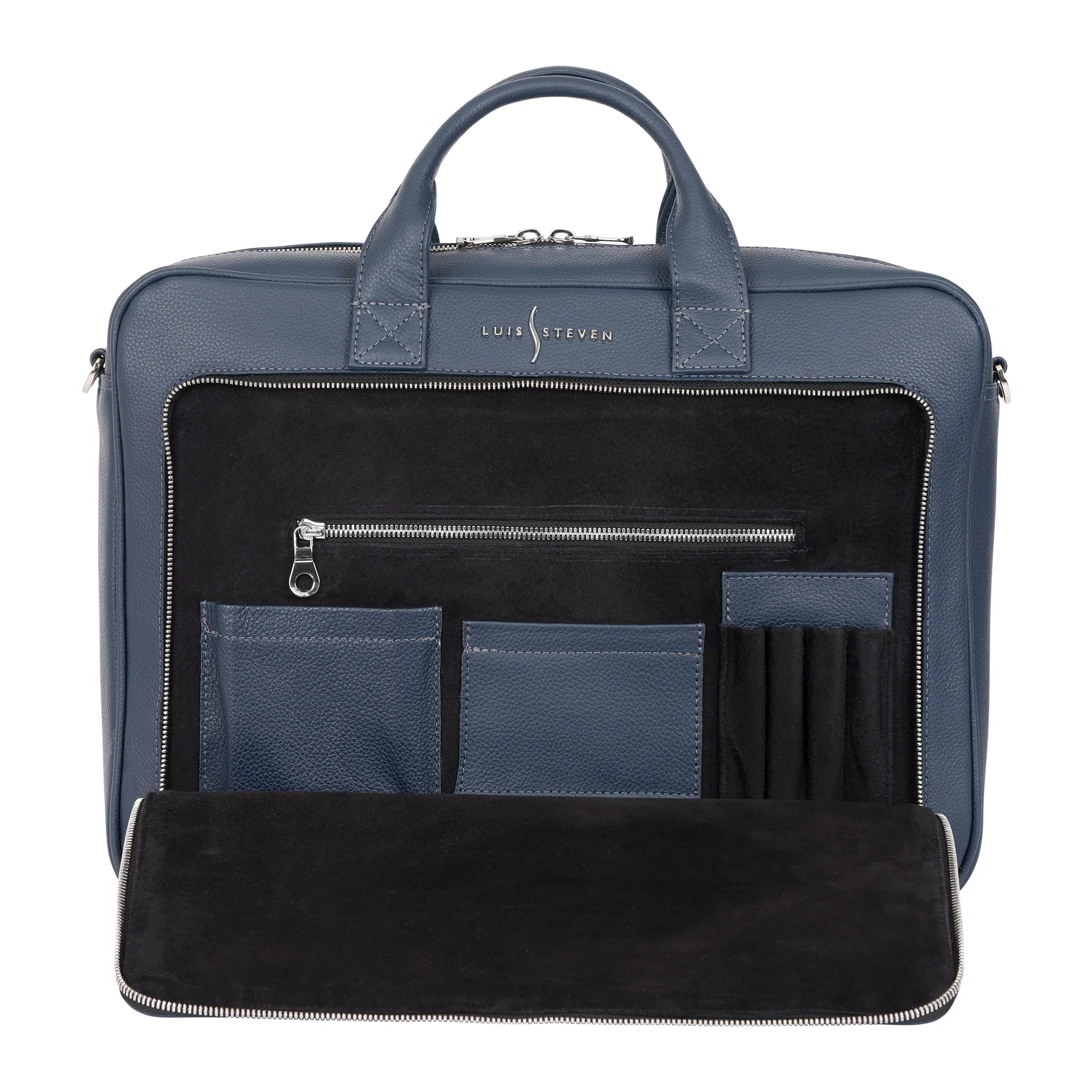 Men's Briefcase - Blue Pebble