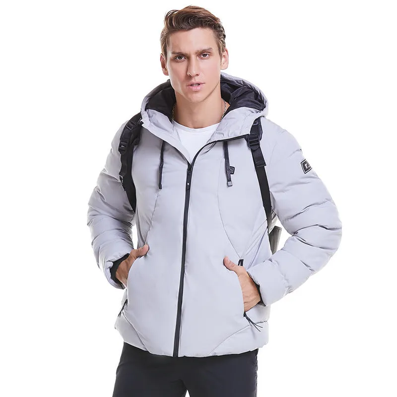 Men's Heated Hooded Winter Down Jacket