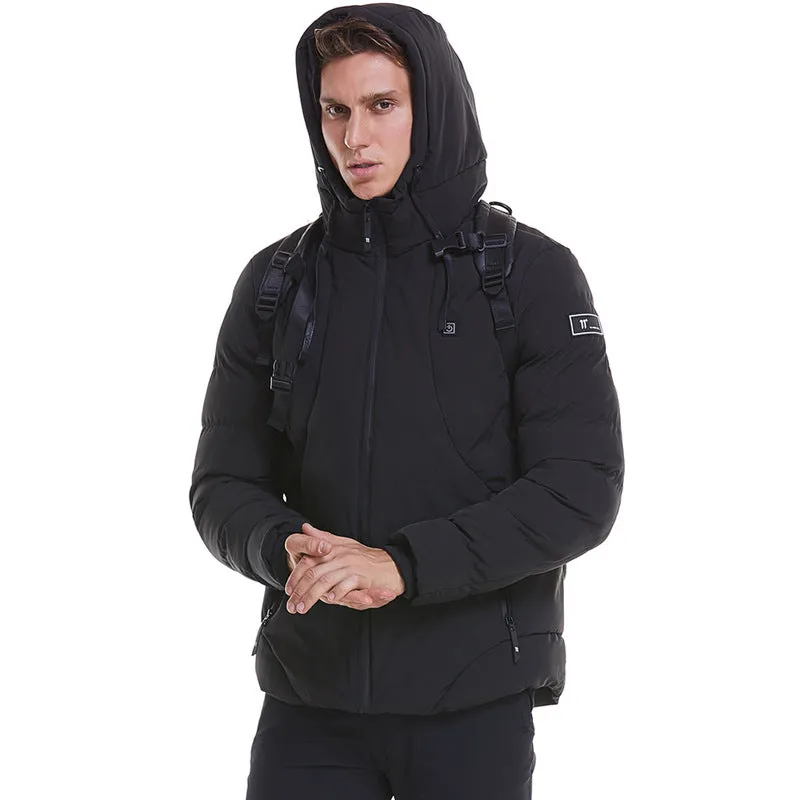 Men's Heated Hooded Winter Down Jacket