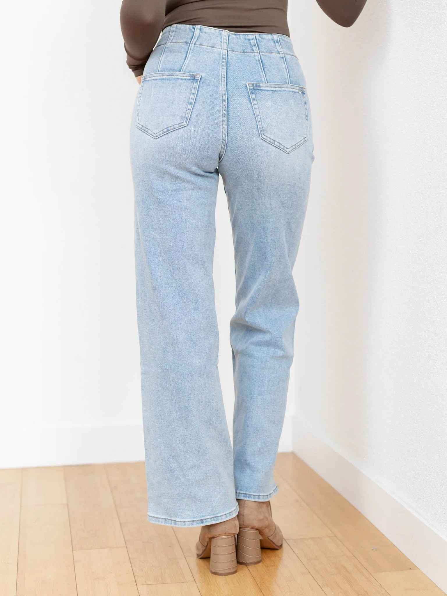 MICA Light Wash High Rise Wide Leg