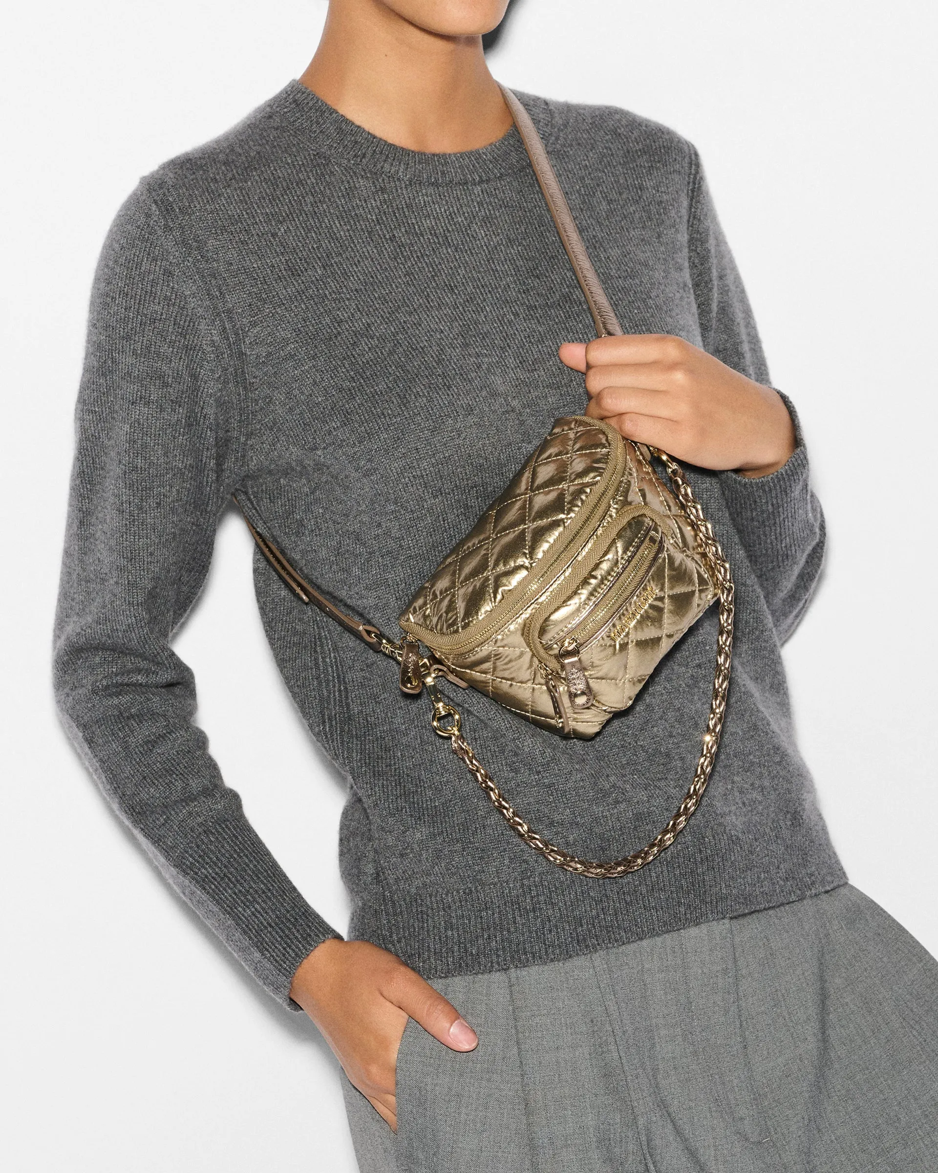 Micro Crosby Sling | Antique Gold Metallic