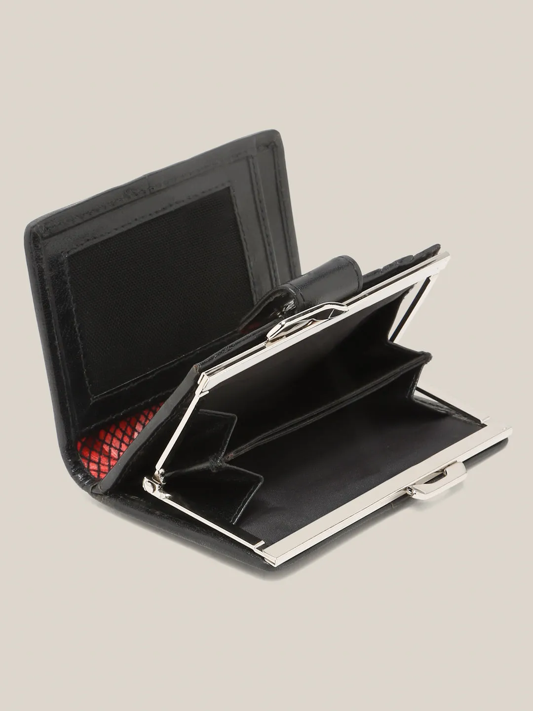 Midnight Bloom Compact Leather Wallet