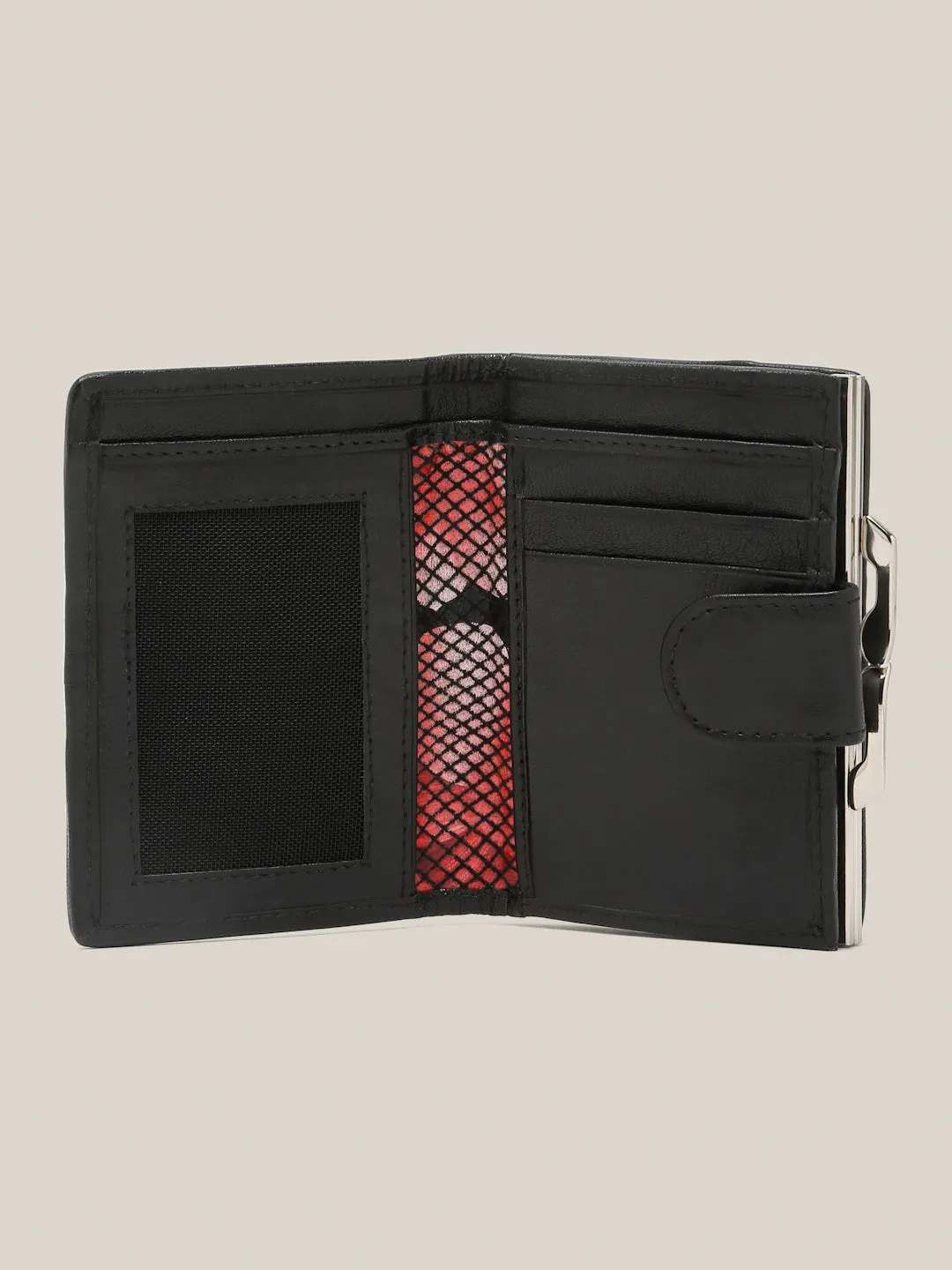Midnight Bloom Compact Leather Wallet