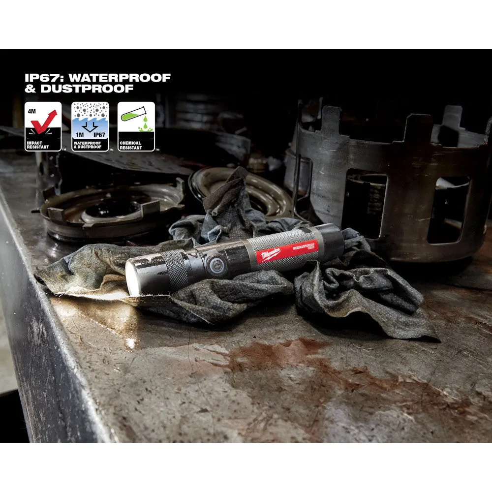 Milwaukee 2161-21 REDLITHIUM USB 1100L Twist Focus Flashlight