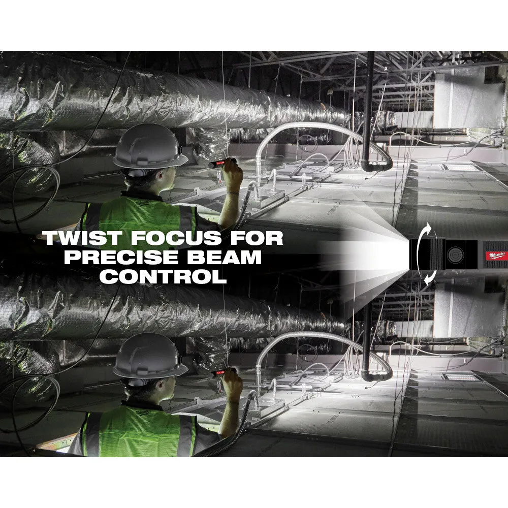 Milwaukee 2161-21 REDLITHIUM USB 1100L Twist Focus Flashlight