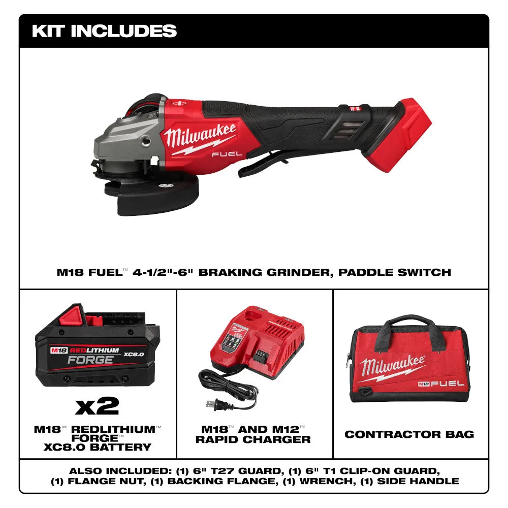 Milwaukee 3670-22 M18 FUEL 4-1/2"-6" Braking Grinder, Paddle Switch Kit