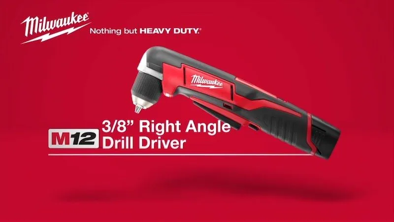 Milwaukee C12RAD-0 Cordless Right Angle Drill M12/ Right Angle Driver with 2 nos 3.0AH 12V Battery, 1 no 12V Charger and 1 Contractor Bag