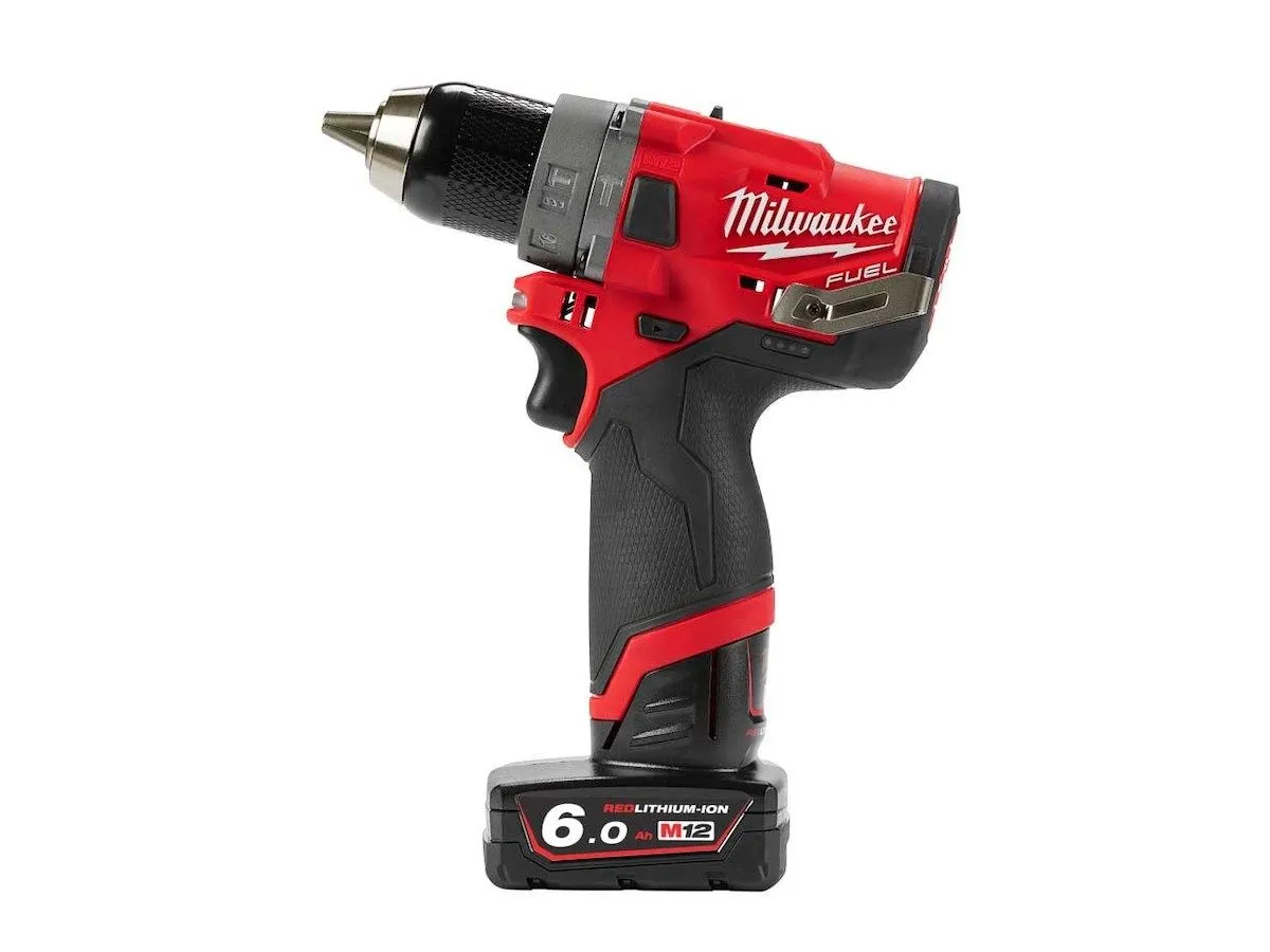 Milwaukee M12 FUEL M12FPD-601X Brushless Cordless Percussion Hammer Drill c/w 6.0AH Battery Charger