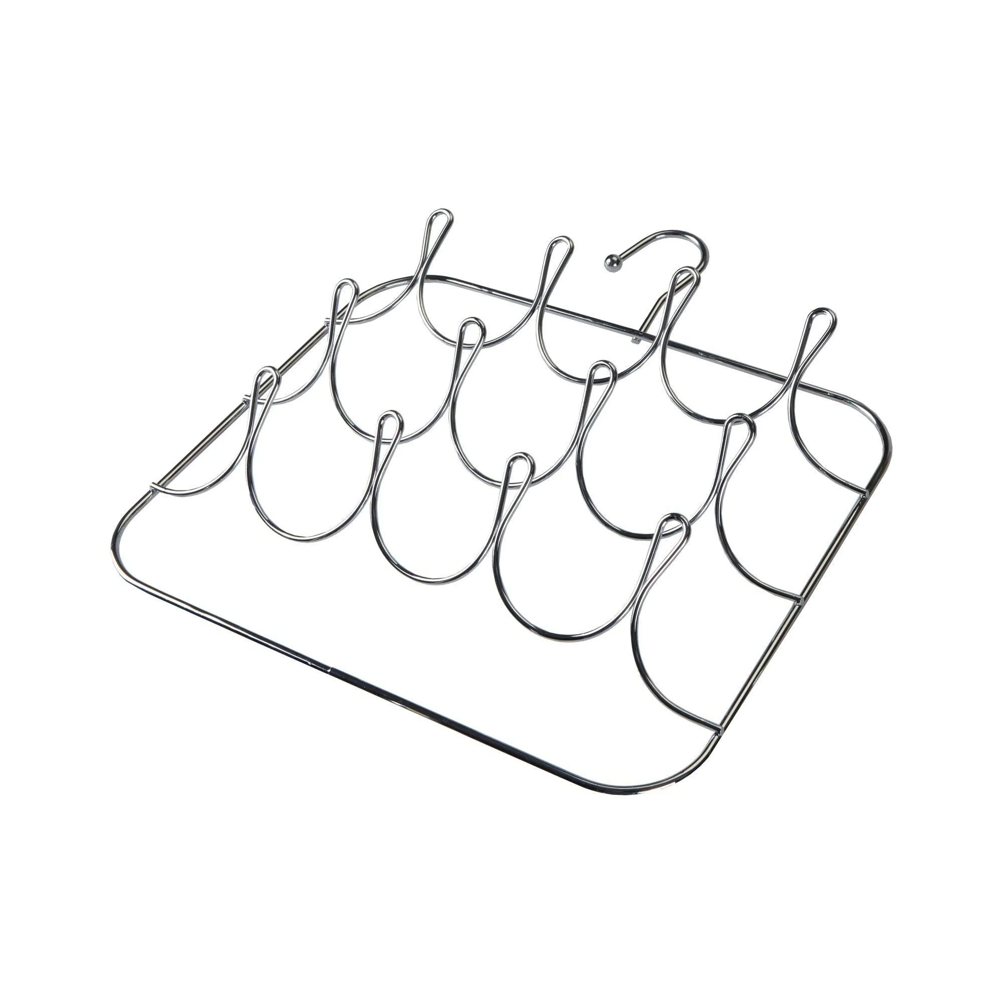 Mind Reader Scarf, Belt, Tie Organizer Hanger Holder Rack, Silver