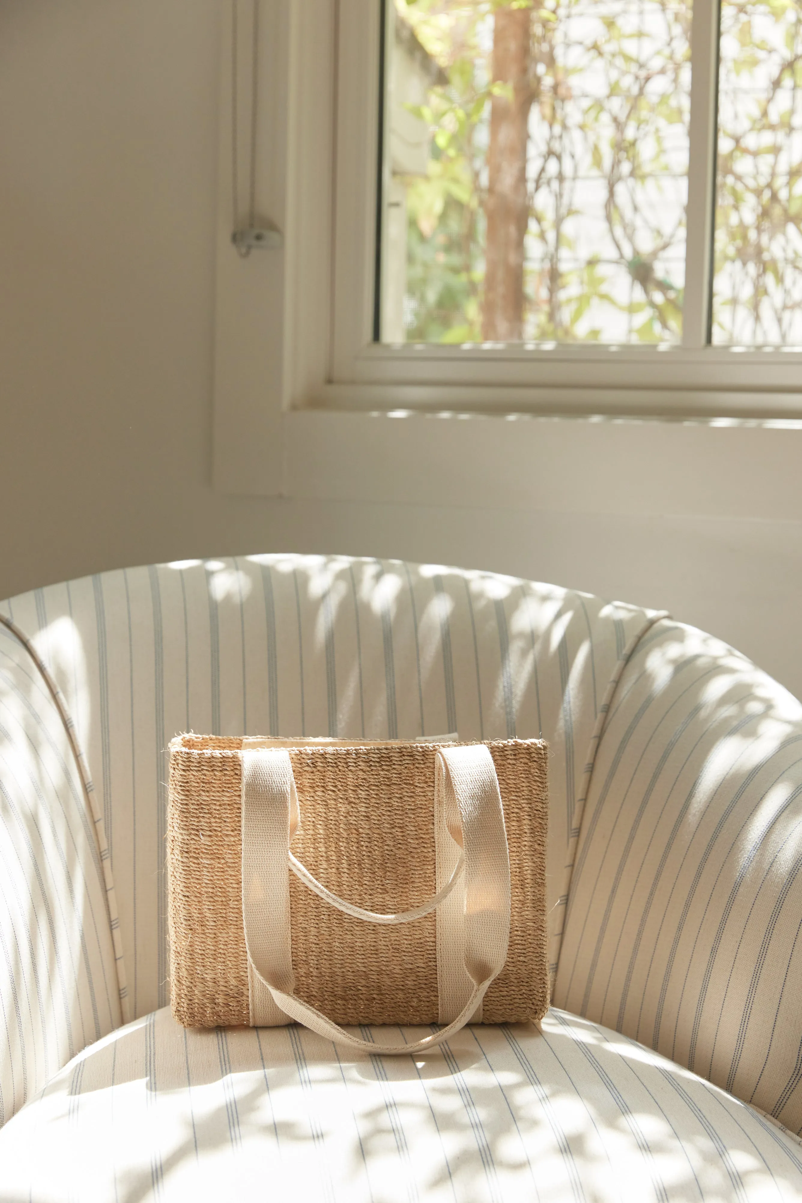 Mini Cherry Straw Tote Bag